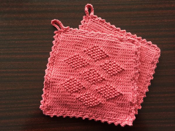 Topflappen Rautenmuster
