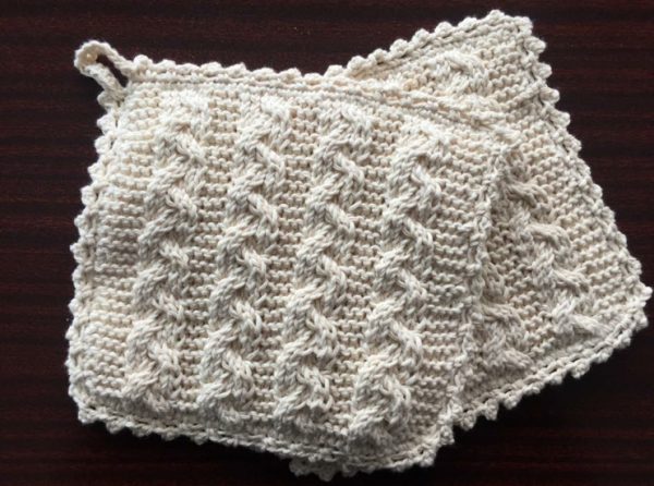 Topflappen Zopfmuster